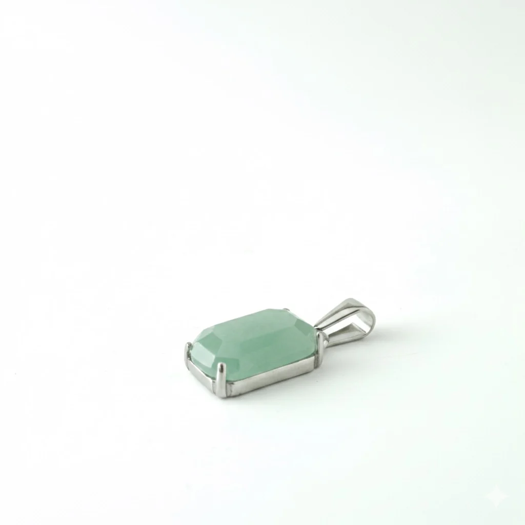 GREEN AVENTURINE PENDANT (SILVER) - Image 2